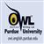 The OWL at Purdue University logo. 